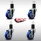 Service Caster 3.5'' SS Blue Poly Wheel Swivel 1-3/4'' Expanding Stem Caster Set, 4PK SCC-SSEX20S3514-PPUB-BLUE-134-4 - alternate 2